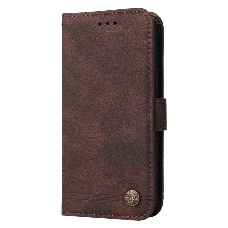 For iPhone 14 Skin Feel Life Tree Leather Case