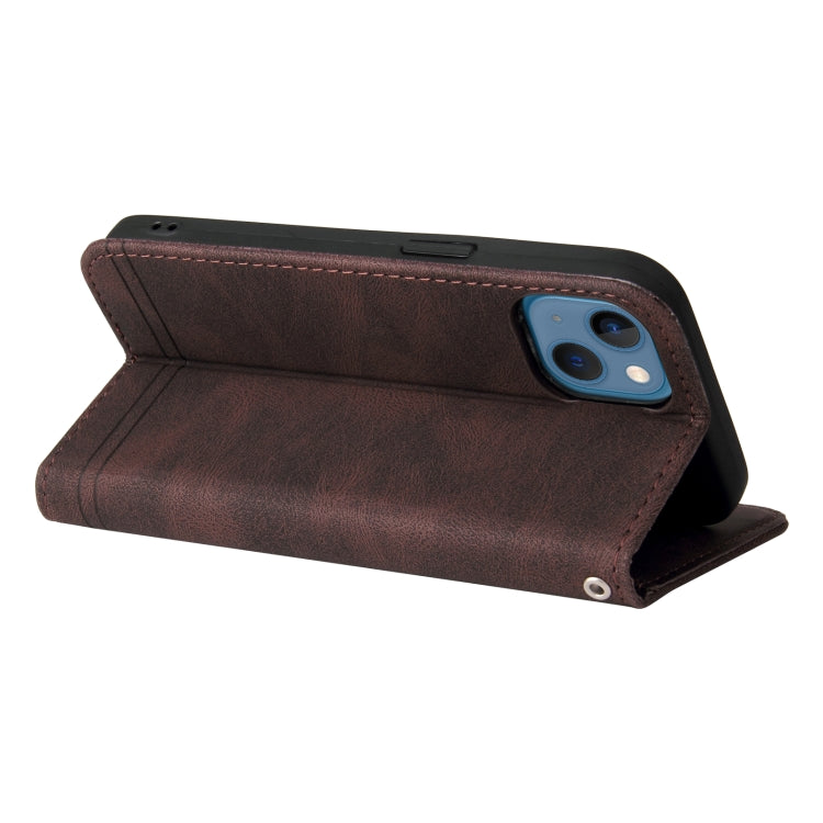 For iPhone 14 Skin Feel Life Tree Leather Case