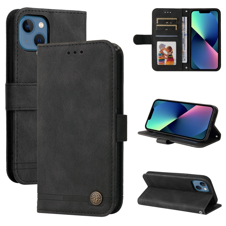 For iPhone 14 Skin Feel Life Tree Leather Case