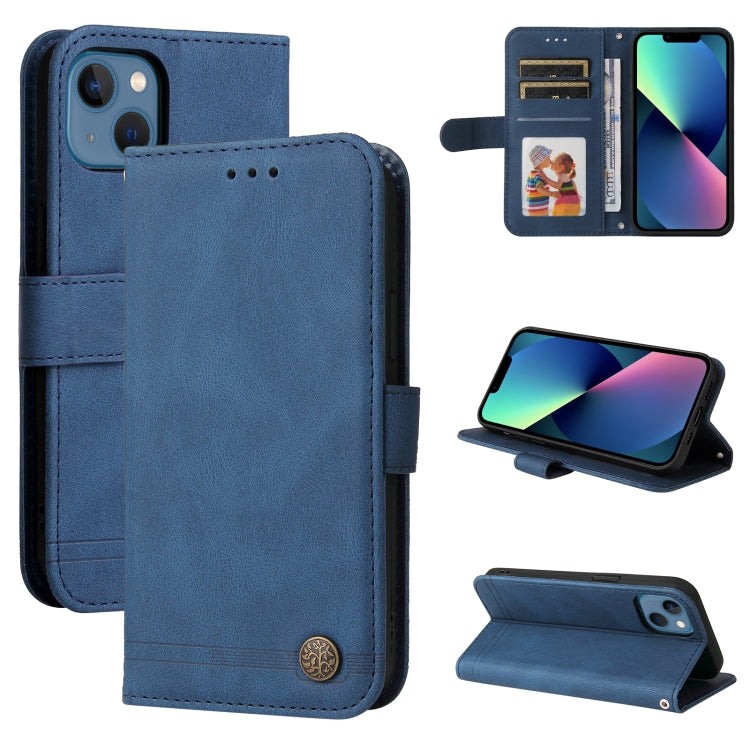 For iPhone 14 Skin Feel Life Tree Leather Case