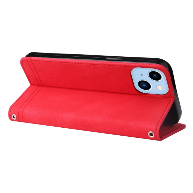 For iPhone 14 Plus Skin Feel Life Tree Leather Case