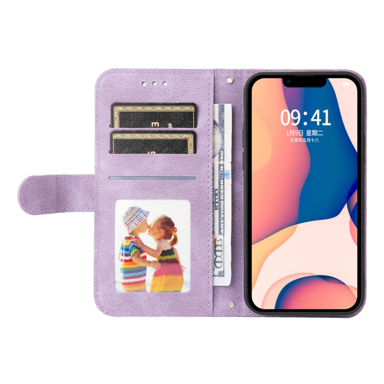For iPhone 14 Plus Skin Feel Life Tree Leather Case
