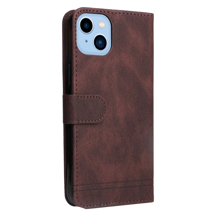 For iPhone 14 Plus Skin Feel Life Tree Leather Case