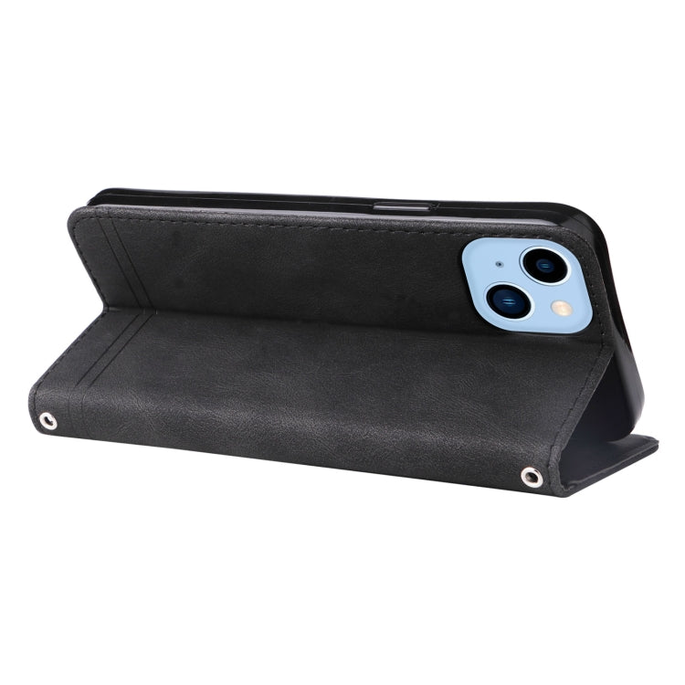 For iPhone 14 Plus Skin Feel Life Tree Leather Case