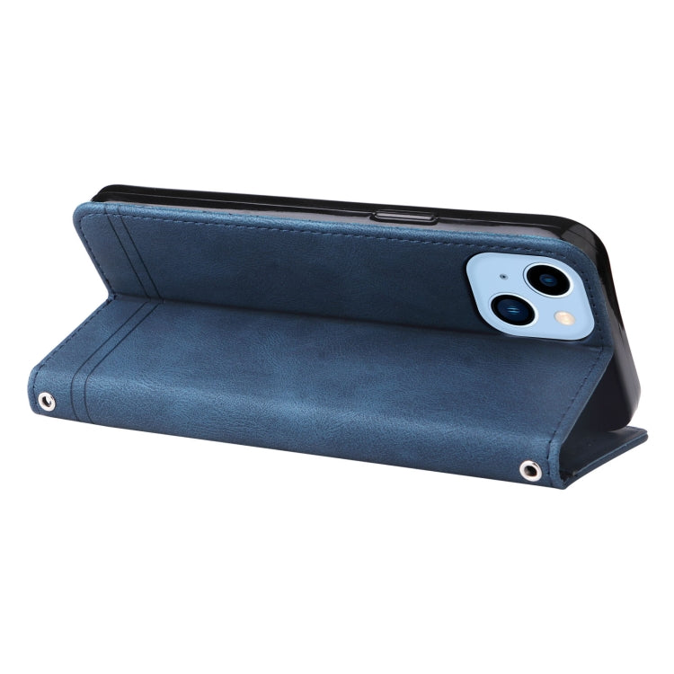 For iPhone 14 Plus Skin Feel Life Tree Leather Case