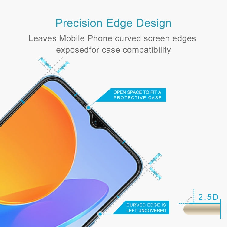 50 PCS 0.26mm 9H 2.5D Tempered Glass Film For Honor X8 5G / X8a / Play7T Pro