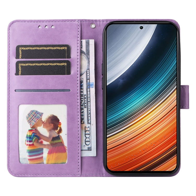 For Xiaomi Redmi K40S / Poco F4 Embossed Sunflower Leather Phone Case