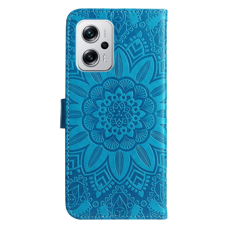 For Xiaomi Redmi Note 11T Pro/Poco X4 GT Embossed Sunflower Leather Phone Case