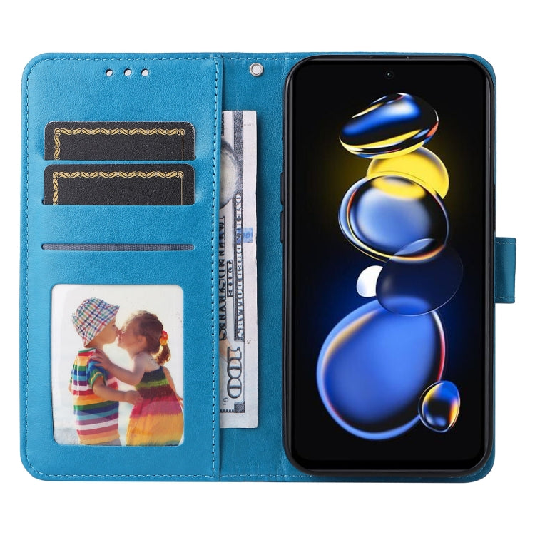 For Xiaomi Redmi Note 11T Pro/Poco X4 GT Embossed Sunflower Leather Phone Case