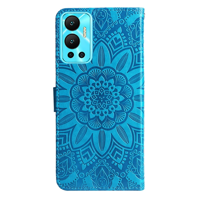 For Infinix Hot 12 Embossed Sunflower Leather Phone Case