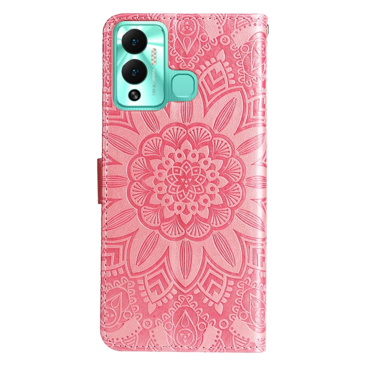 For Infinix Hot 12 Play Embossed Sunflower Leather Phone Case