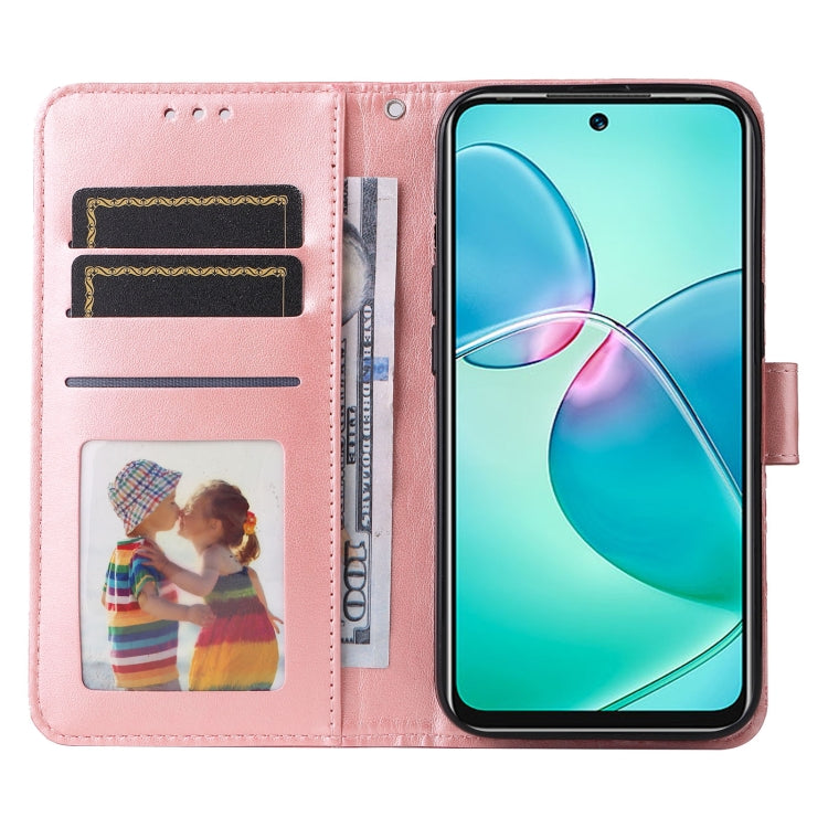 For Infinix Hot 12 Play Embossed Sunflower Leather Phone Case