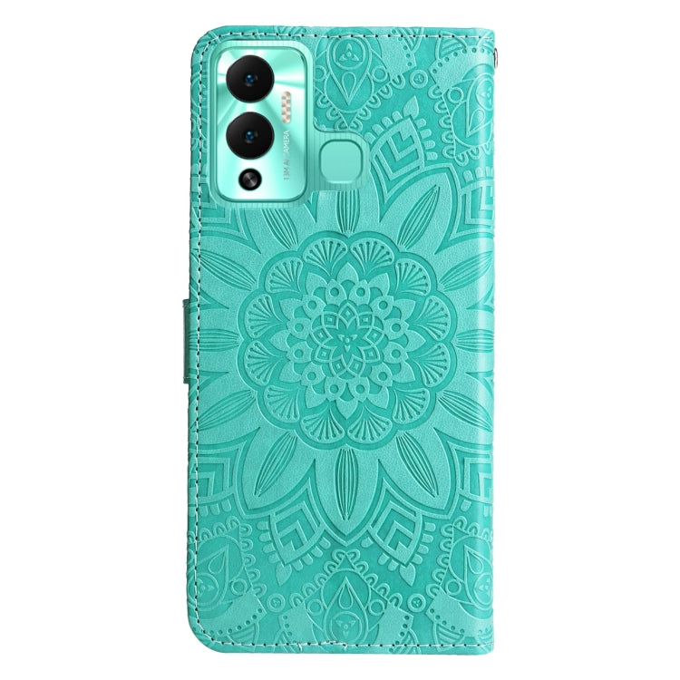 For Infinix Hot 12 Play Embossed Sunflower Leather Phone Case