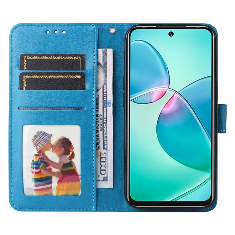 For Infinix Hot 12 Play Embossed Sunflower Leather Phone Case