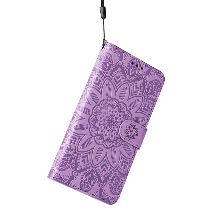 For Infinix Hot 12 Play Embossed Sunflower Leather Phone Case