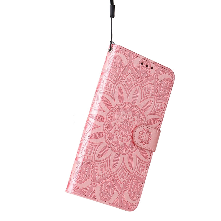 For Infinix Smart 6 Embossed Sunflower Leather Phone Case