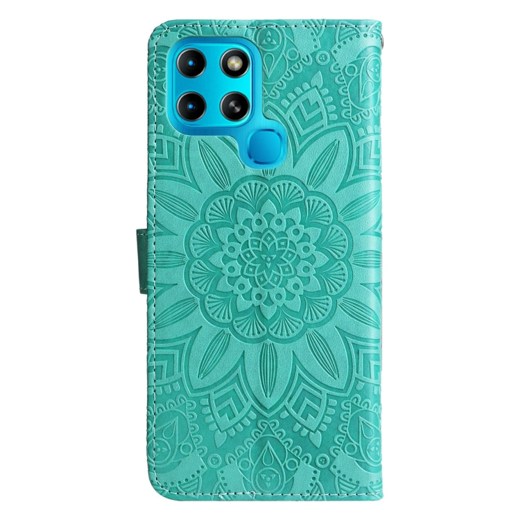 For Infinix Smart 6 Embossed Sunflower Leather Phone Case