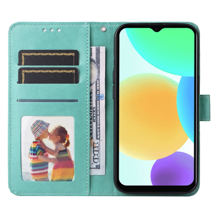 For Infinix Smart 6 Embossed Sunflower Leather Phone Case