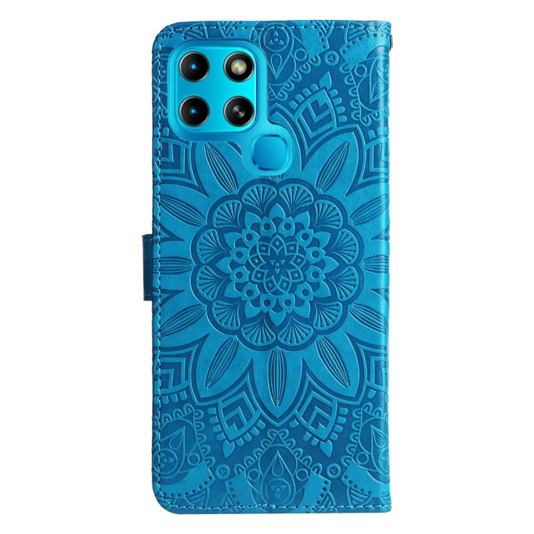 For Infinix Smart 6 Embossed Sunflower Leather Phone Case