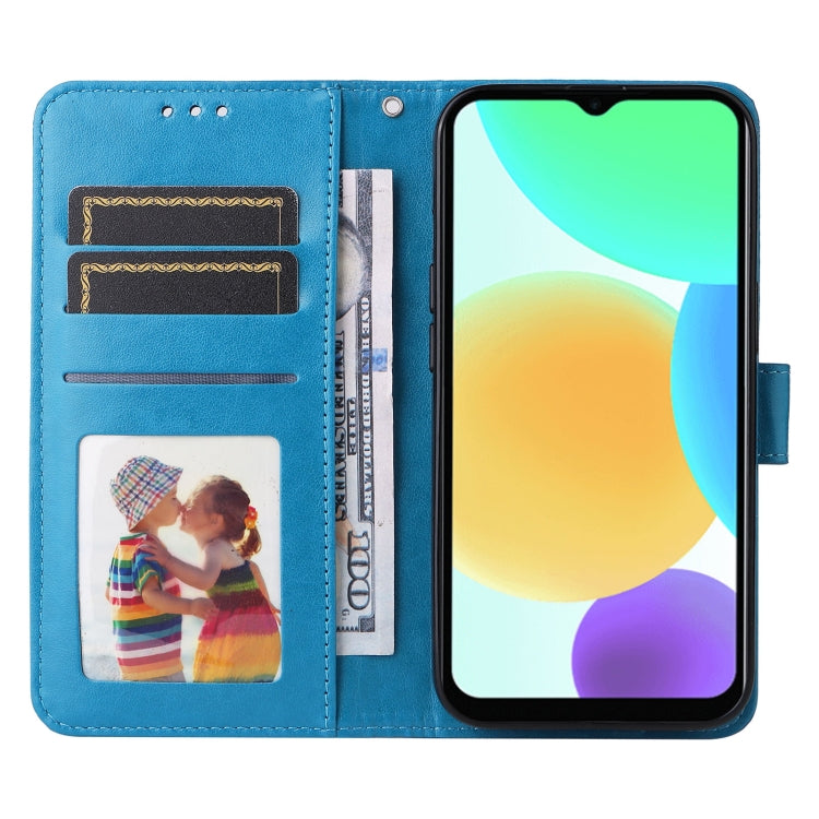For Infinix Smart 6 Embossed Sunflower Leather Phone Case