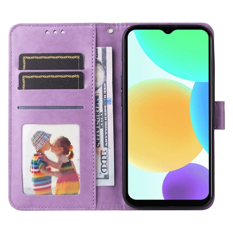 For Infinix Smart 6 Embossed Sunflower Leather Phone Case