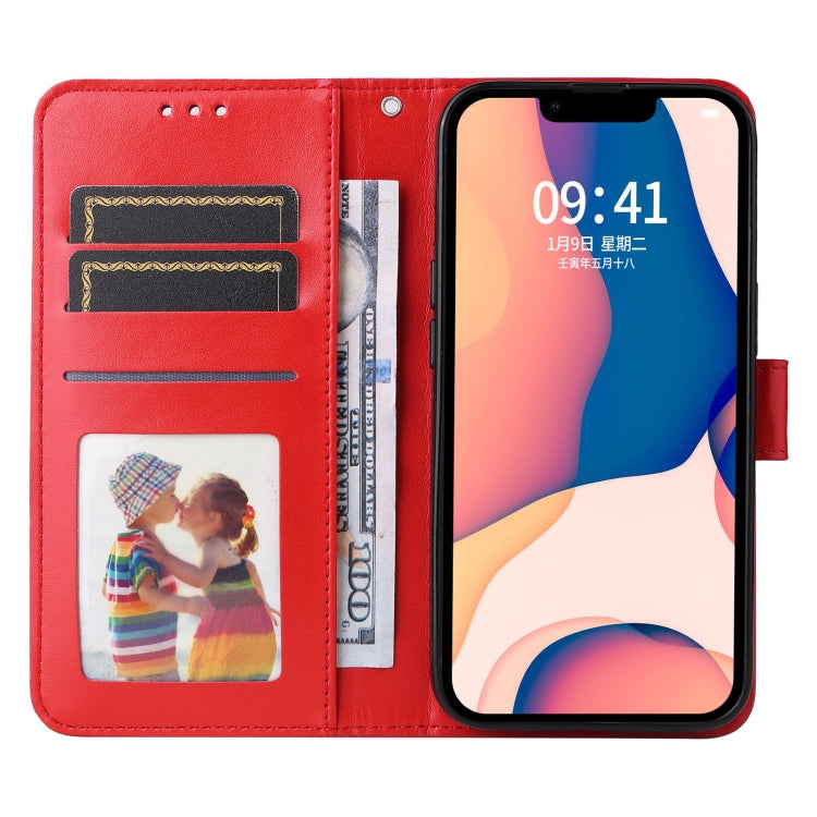 For iPhone 14 Embossed Sunflower Leather Phone Case