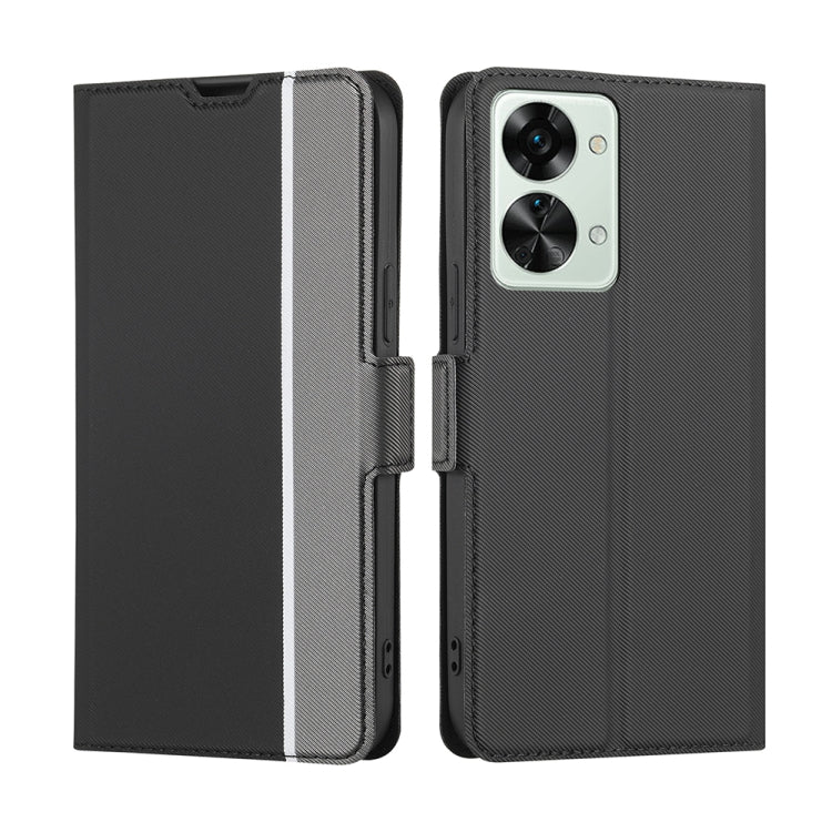For OnePlus Nord 2T Twill Texture Side Button Leather Phone Case