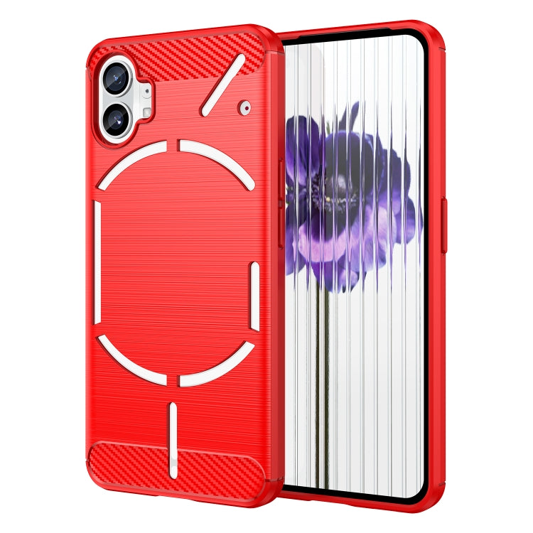 For Nothing Phone 1 Brushed Texture Carbon Fiber TPU Phone Case