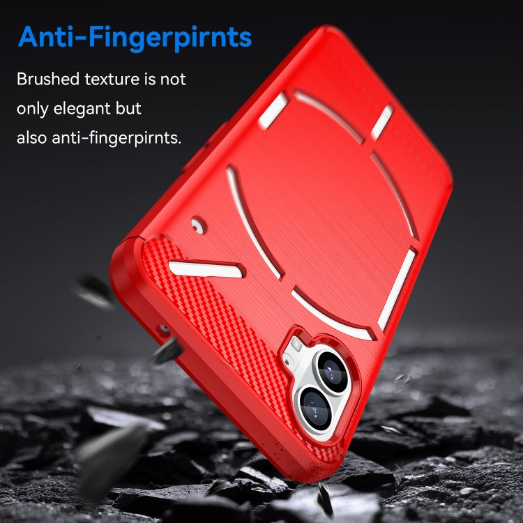 For Nothing Phone 1 Brushed Texture Carbon Fiber TPU Phone Case