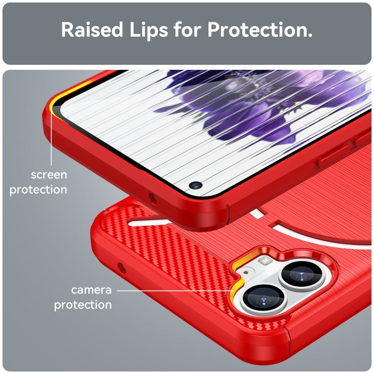 For Nothing Phone 1 Brushed Texture Carbon Fiber TPU Phone Case