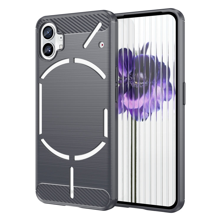 For Nothing Phone 1 Brushed Texture Carbon Fiber TPU Phone Case