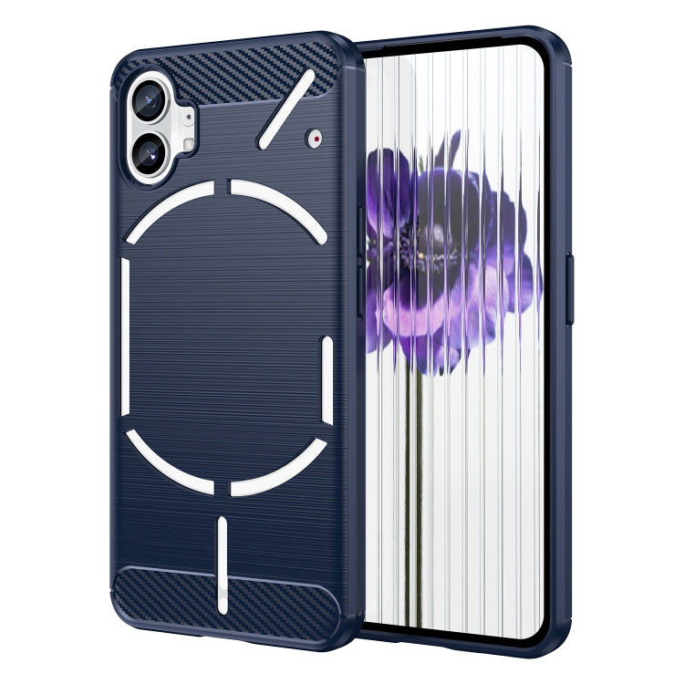 For Nothing Phone 1 Brushed Texture Carbon Fiber TPU Phone Case