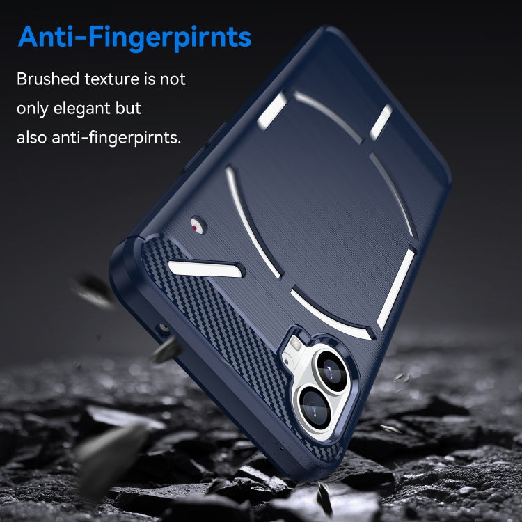 For Nothing Phone 1 Brushed Texture Carbon Fiber TPU Phone Case