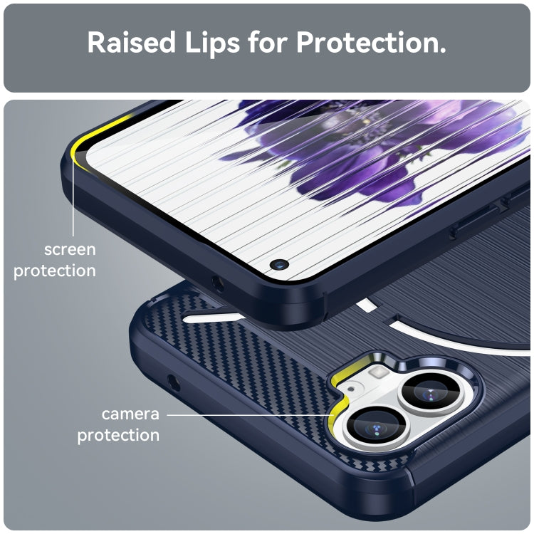 For Nothing Phone 1 Brushed Texture Carbon Fiber TPU Phone Case