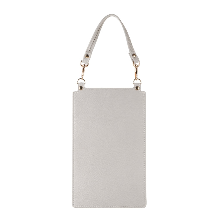Litchi Texture Card Holder Mobile Phone Bag with Short Strap