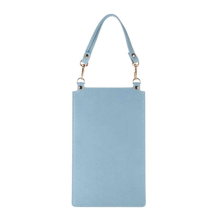 Litchi Texture Card Holder Mobile Phone Bag with Short Strap