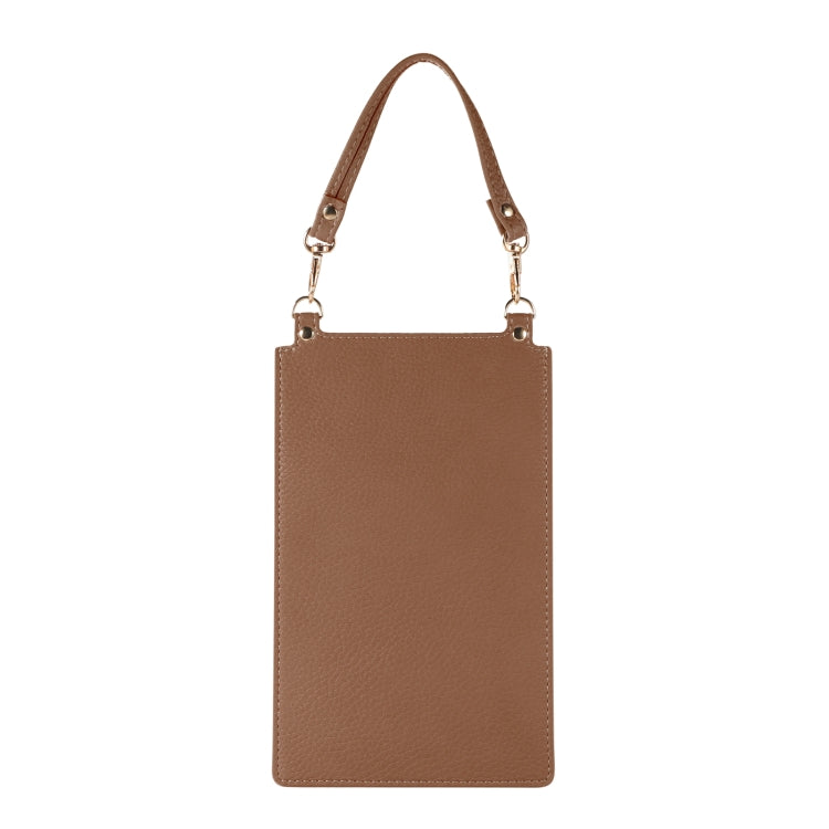 Litchi Texture Card Holder Mobile Phone Bag with Short Strap