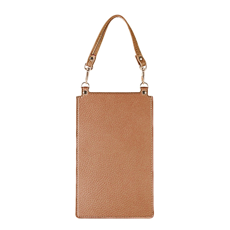 Litchi Texture Card Holder Mobile Phone Bag with Short Strap