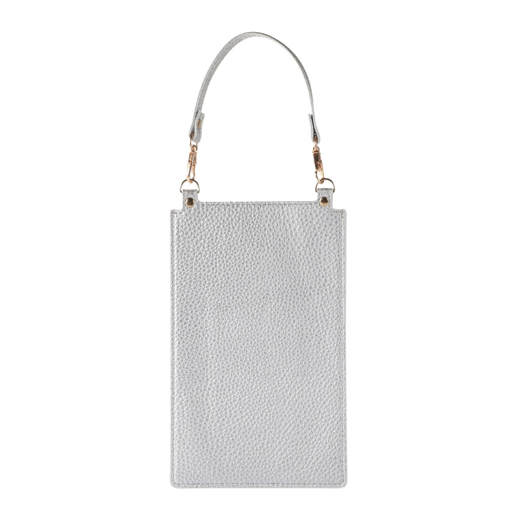 Litchi Texture Card Holder Mobile Phone Bag with Short Strap