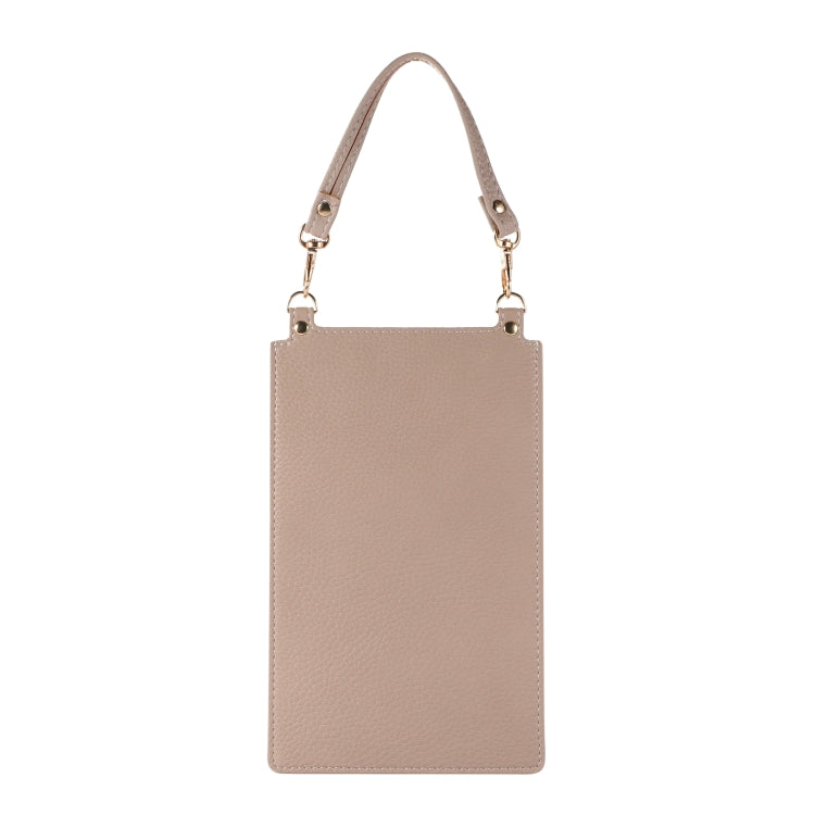 Litchi Texture Card Holder Mobile Phone Bag with Short Strap