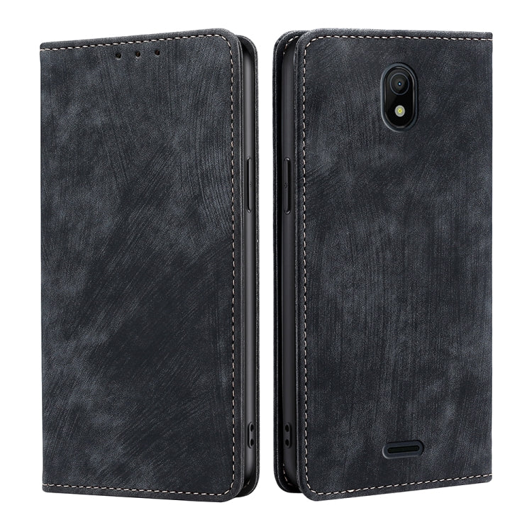 For Nokia C100 RFID Anti-theft Brush Magnetic Leather Phone Case