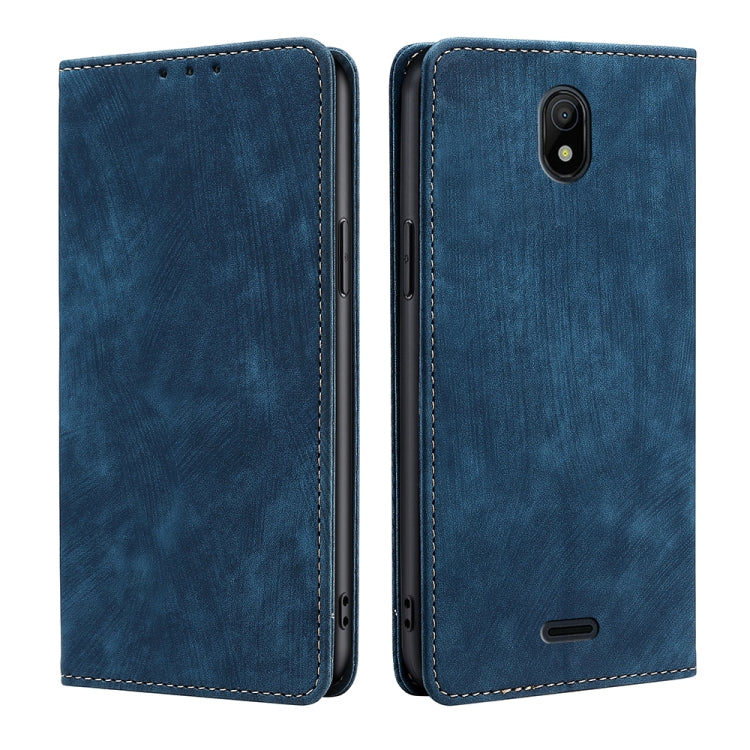 For Nokia C100 RFID Anti-theft Brush Magnetic Leather Phone Case