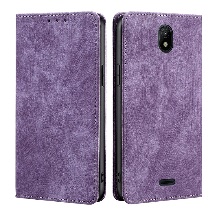 For Nokia C100 RFID Anti-theft Brush Magnetic Leather Phone Case