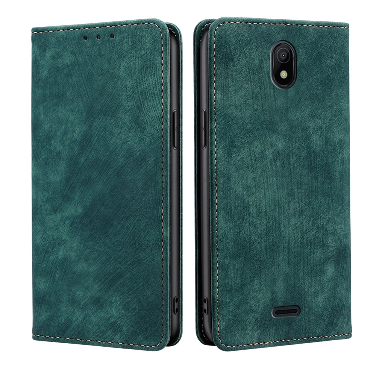 For Nokia C100 RFID Anti-theft Brush Magnetic Leather Phone Case