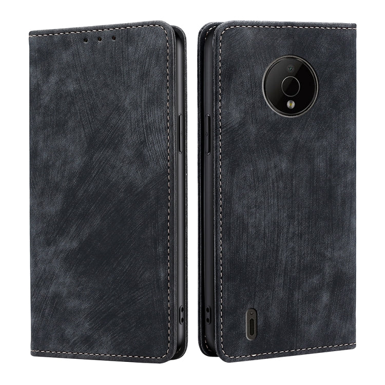 For Nokia C200 Anti-theft Brush Magnetic Leather Phone Case