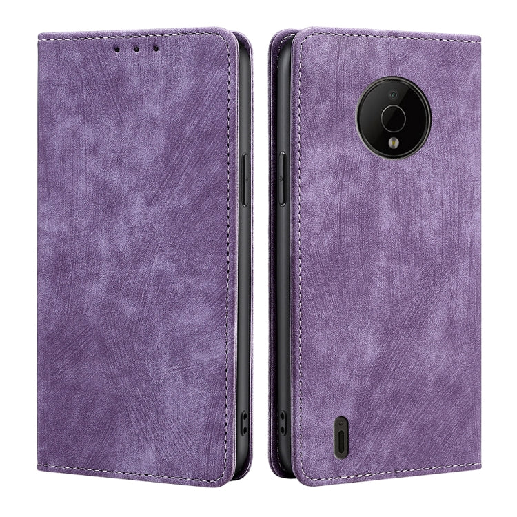 For Nokia C200 Anti-theft Brush Magnetic Leather Phone Case