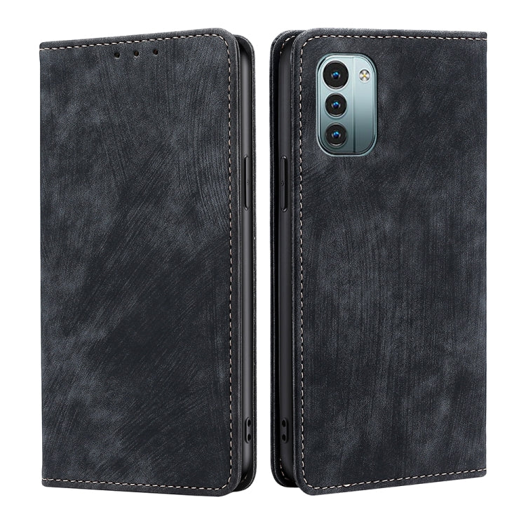 For Nokia G21/G11 Anti-theft Brush Magnetic Leather Phone Case