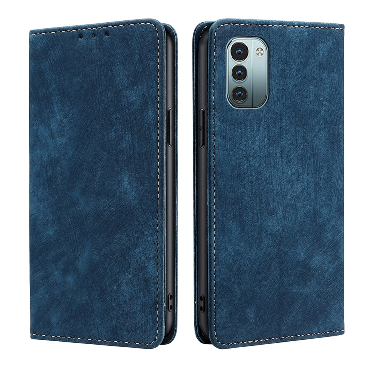 For Nokia G21/G11 Anti-theft Brush Magnetic Leather Phone Case