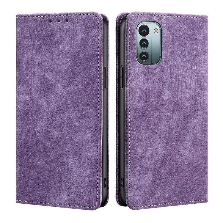 For Nokia G21/G11 Anti-theft Brush Magnetic Leather Phone Case