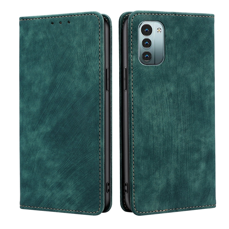 For Nokia G21/G11 Anti-theft Brush Magnetic Leather Phone Case